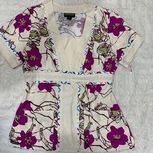 Rampage Medical Apparel floral scrub top.
